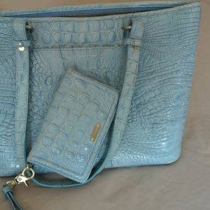 Brahmin beautiful baby blue Asher and wallet